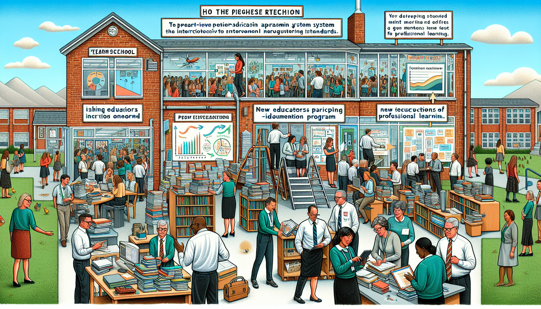 Illustration of school supporting teaching standards