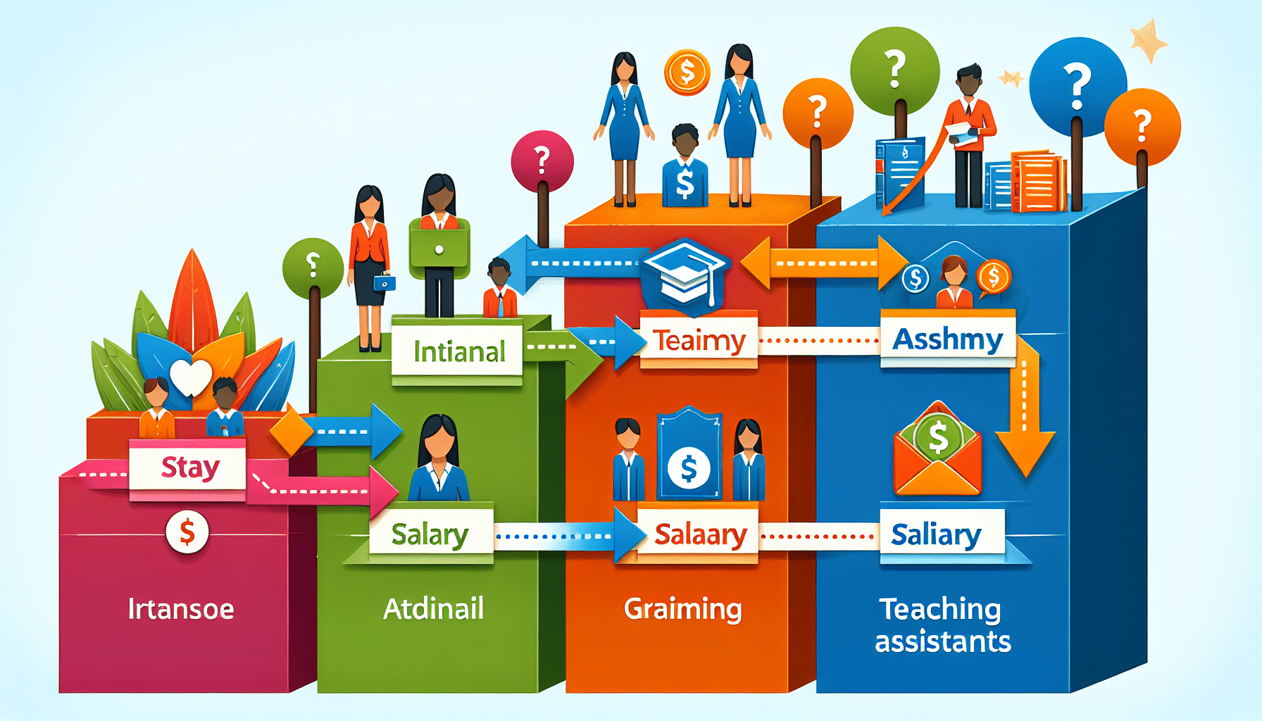 An illustration of pay progression for teaching assistants.