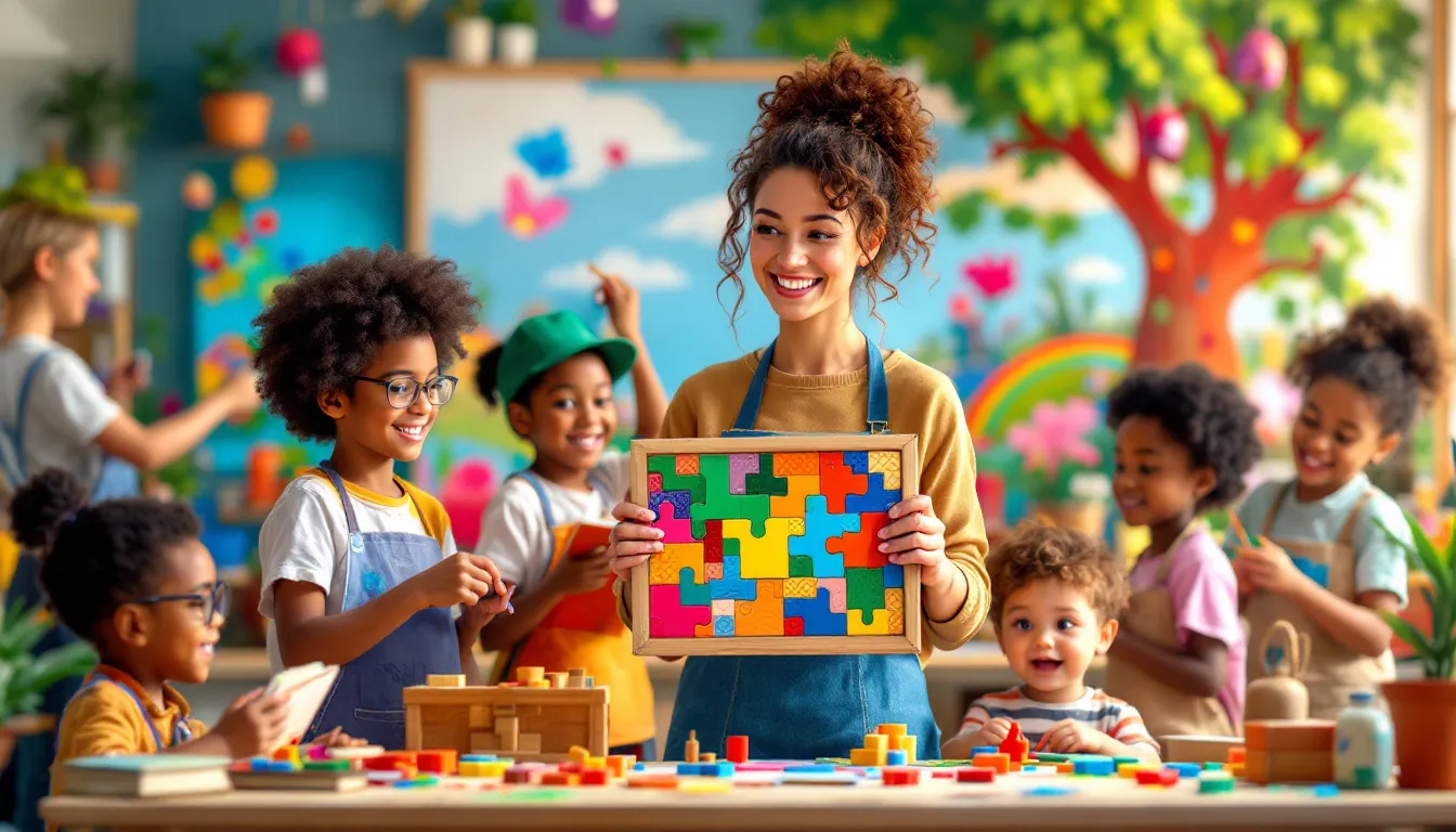 An engaging classroom activity led by an enthusiastic teacher.