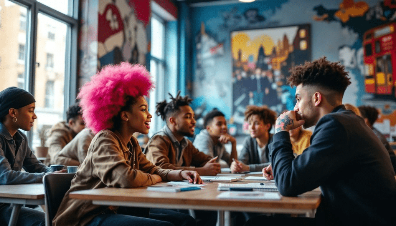 A diverse group of pupils in a South London classroom, representing teaching posts.