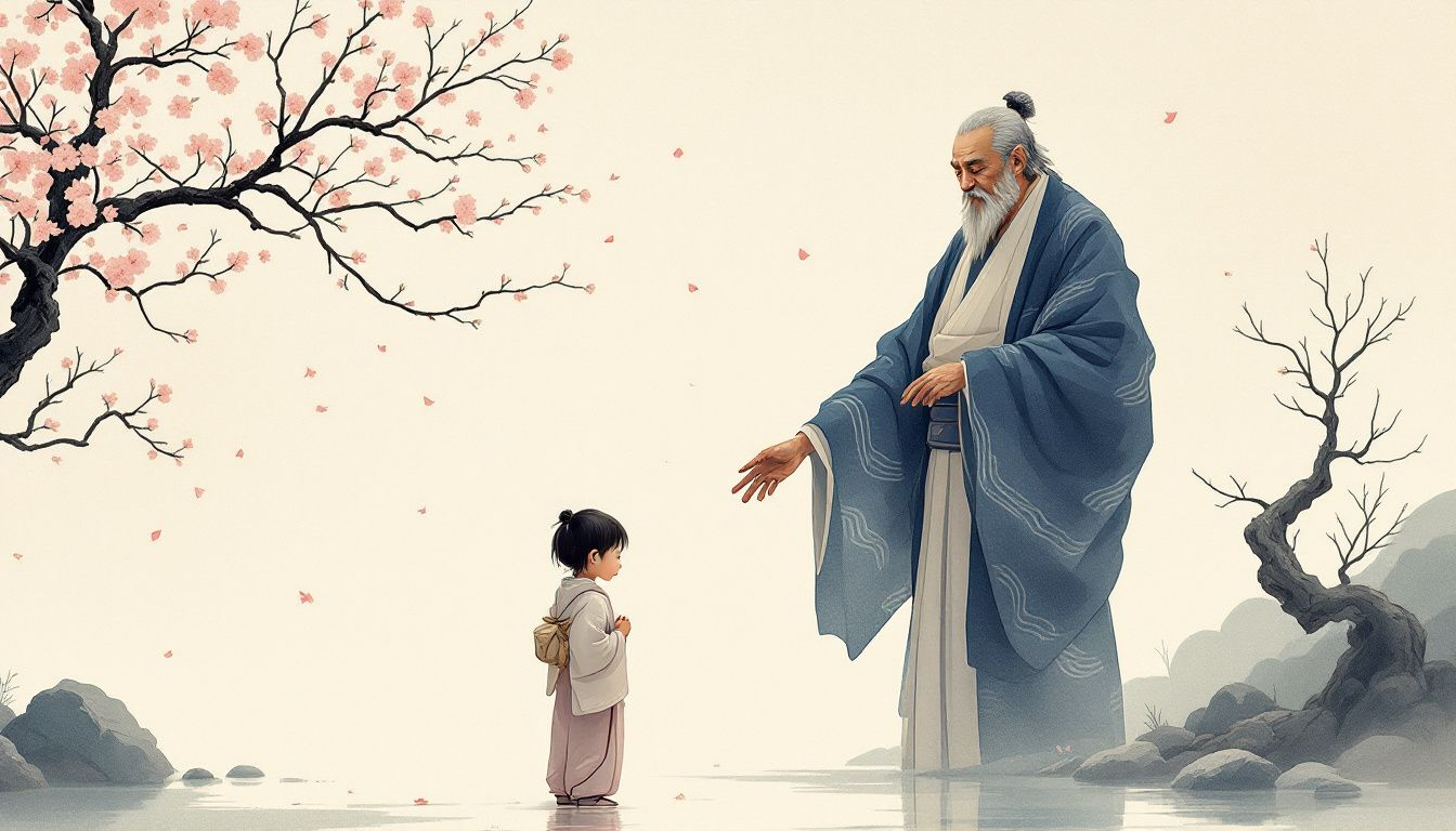 A child receiving support from a mentor while navigating challenges.