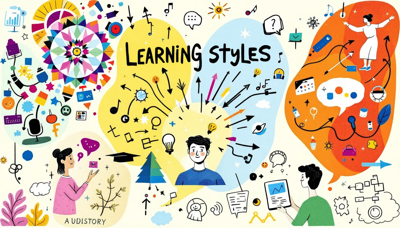 A visual representation of different learning styles.