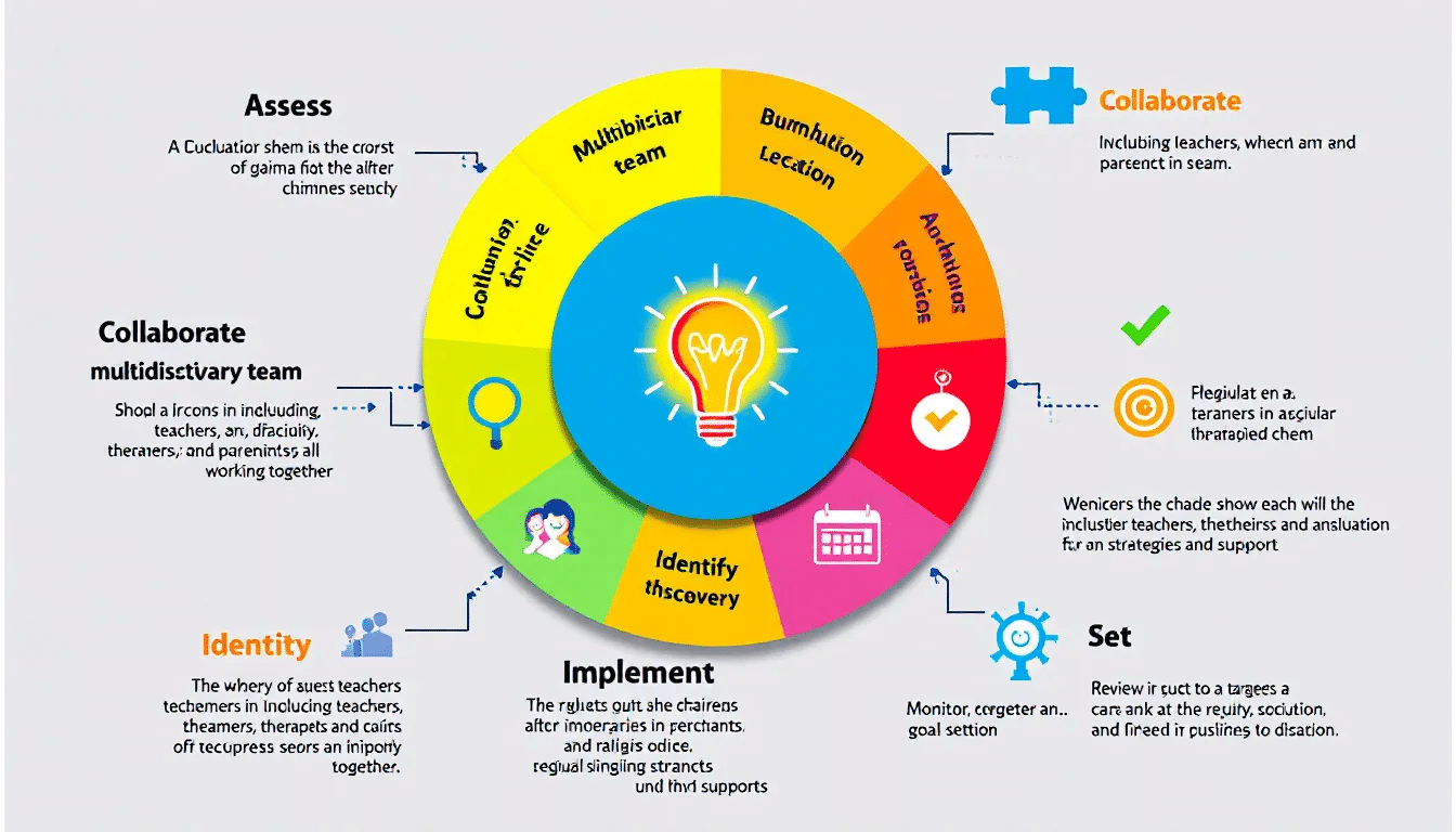 A visual representation of the steps involved in creating a SEN support plan.