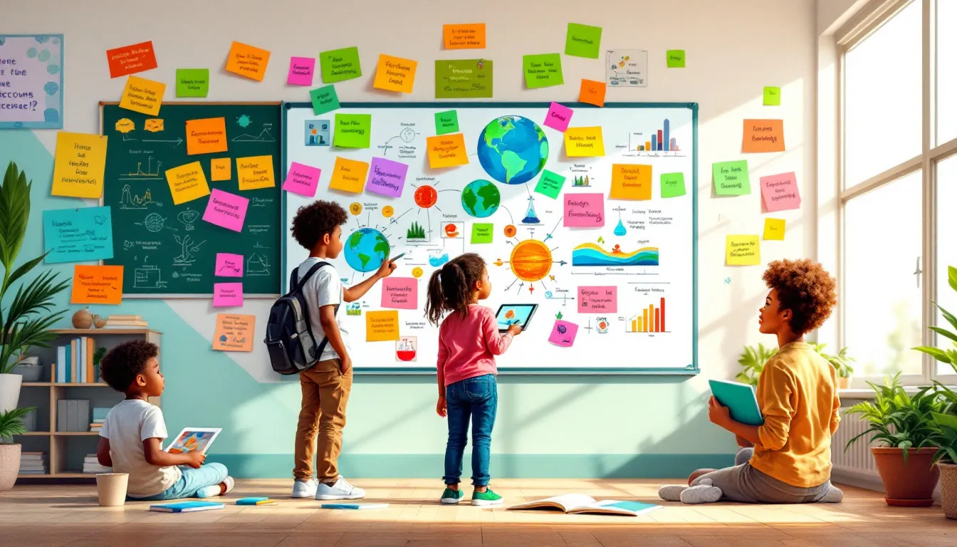 Students exploring curiosity in a classroom setting.