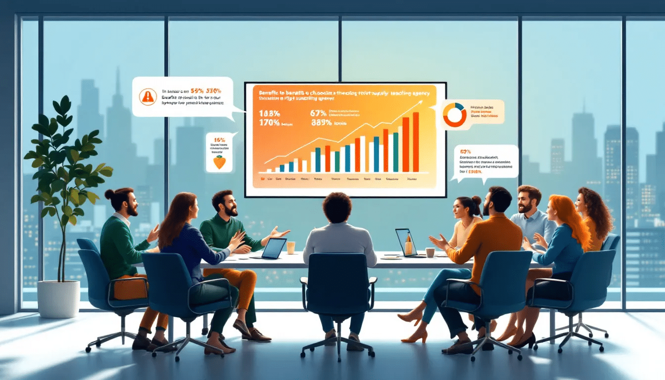 A group of diverse teachers discussing their experiences with a supply teaching agency, representing the benefits of choosing the right agency.