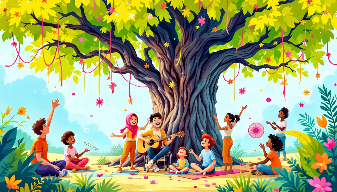 Students engaging in activities that promote mental health and wellbeing.