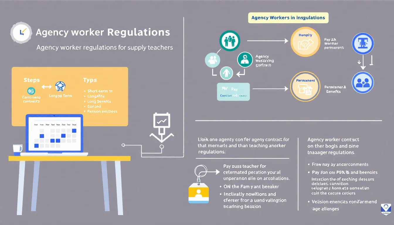 An image illustrating the navigating of agency worker regulations for supply teachers.