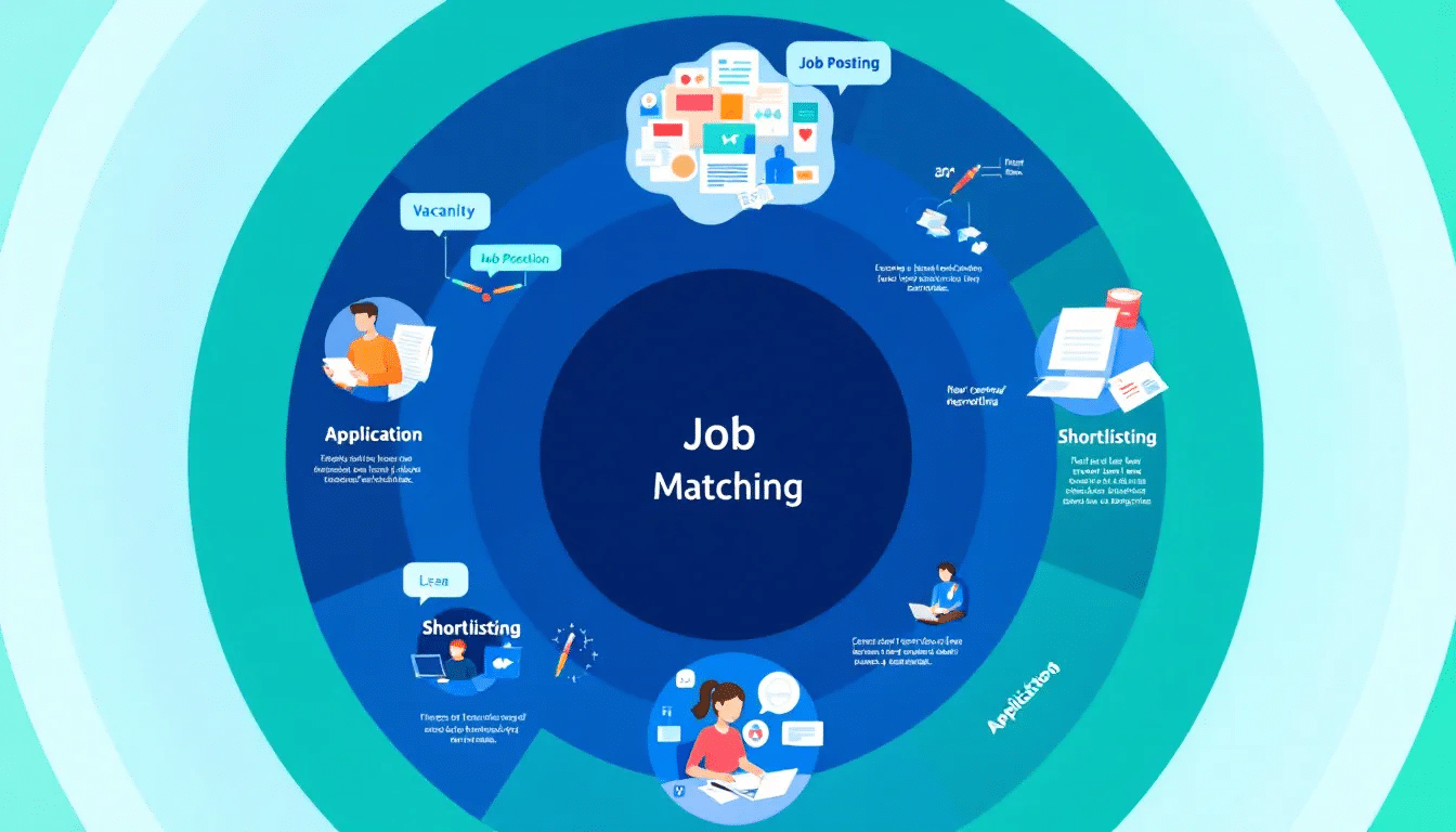 A visual representation of the job matching process in education recruitment.