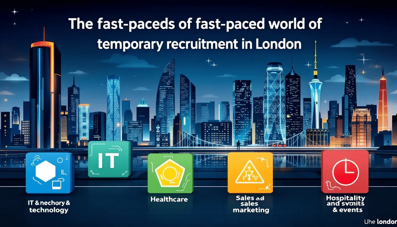 An overview of temporary recruitment in London showcasing various temporary job roles.