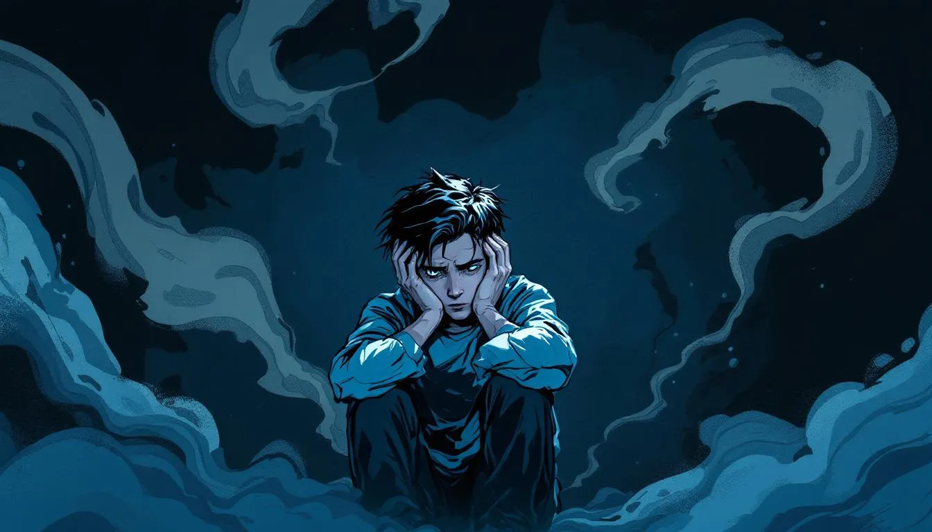 A student feeling sad and anxious because of bullying, highlighting the importance of mental health.