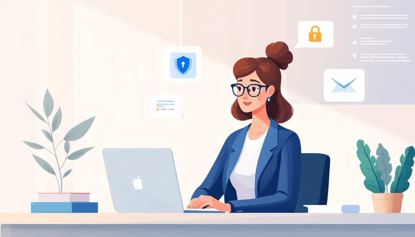 A teaching assistant respecting confidentiality while discussing student matters.